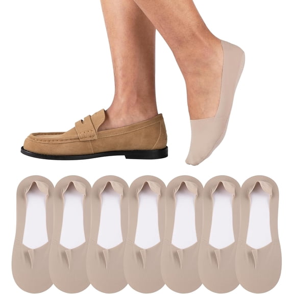 CAILDANL 7 Pairs Mens No Show Socks Non Slip Low Cut Liner Socks Casual Thin Invisible Socks for Flat Boat