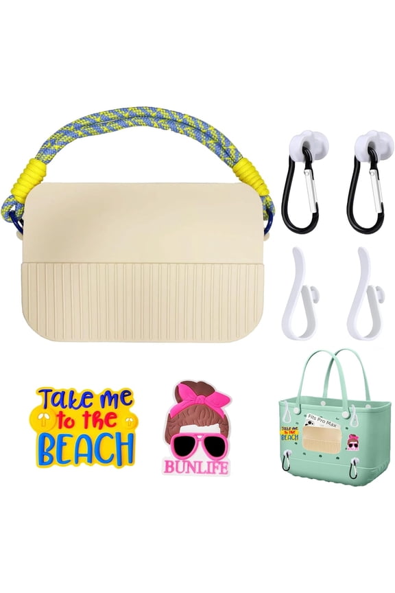 Accessories Set for Bogg Bag, Silicone Phone Bag for Bogg Bag, Compatible with Various Bogg Bag Sizes, Charms for Bogg Bag