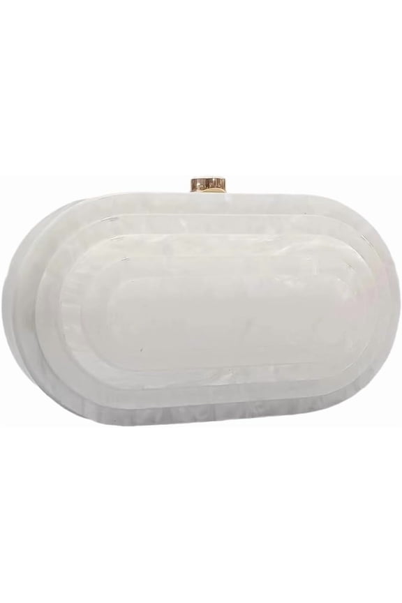 Acrylic Evening Clutch Bag for Women Shell Shape Shoulder Crossbody Bag Glitter Marble Purse Handbag