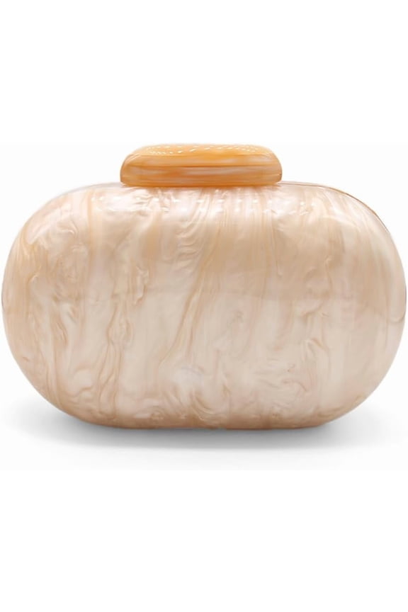 Acrylic Evening Clutch Bag for Women Shell Shape Shoulder Crossbody Bag Glitter Marble Purse Handbag