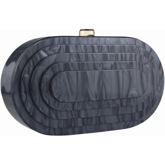 CAILDANL Acrylic Evening Clutch Bag for Women Shell Shape Shoulder Crossbody Bag Glitter Marble Purse Handbag