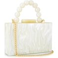 thumbnail image 1 of CAILDANL Acrylic Purses Evening Clutch Bag Marbling Handbags for Women Cross Body Bag with Pearl Chain Formal Wedding Prom Party, 1 of 6
