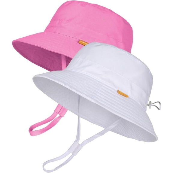 CAILDANL Baby Sun Hat Toddler Boys Girls Bucket Hat for Kids 0-5 Years UPF 50  Sun Protective Child Summer Beach Hats