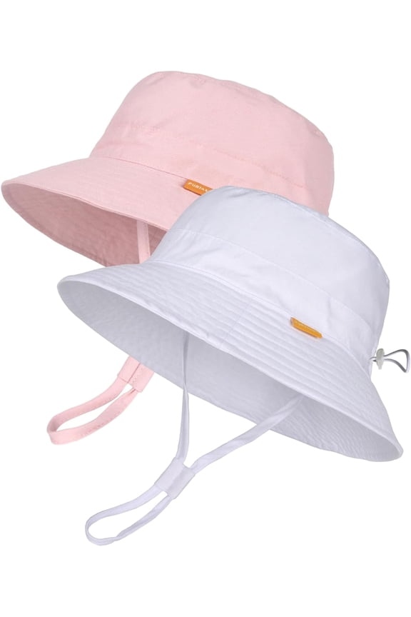 Baby Sun Hat Toddler Boys Girls Bucket Hat for Kids 0-5 Years UPF 50+ Sun Protective Child Summer Beach Hats