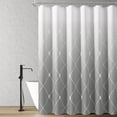 thumbnail image 1 of CAILDANL Black Shower Curtains Black and White Ombre Bath Curtains for Bathroom, Textured Fabric Shower Curtain Liner with 12 Hooks, Water Repellent, Machine Washable, 72 x 72 inch, 1 of 7