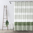 thumbnail image 1 of CAILDANL Boho Sage Green Shower Curtain for Bathroom Stripe Tassel Shower Curtain 72 X 72 Inches Farmhouse Linen, 1 of 6