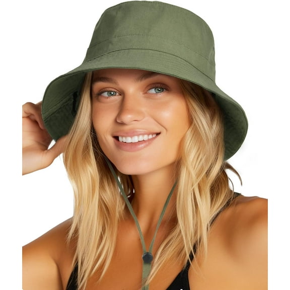 CAILDANL Bucket Hat for Women Summer Sun Hats Womens Mens Packable Cotton Beach Bucket Hats for Travelling