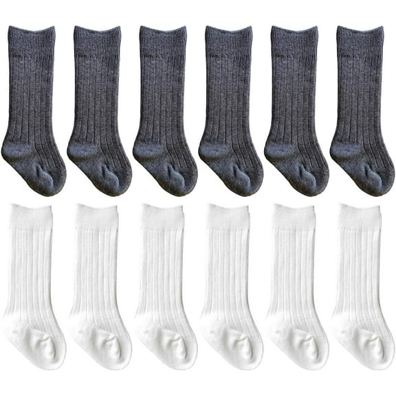 CAILDANL CAILDANL Unisex-Baby Knee High Socks Seamless Toddler Boy Girls Cotton Uniform Stockings