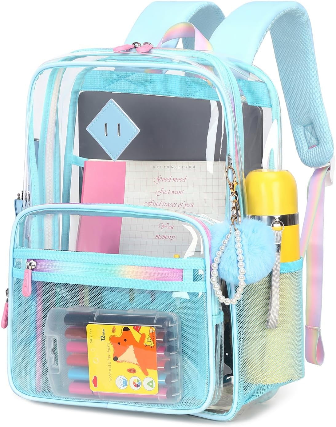 CAILDANL Clear Backpack Heavy Duty Transparent Backpack for School ...