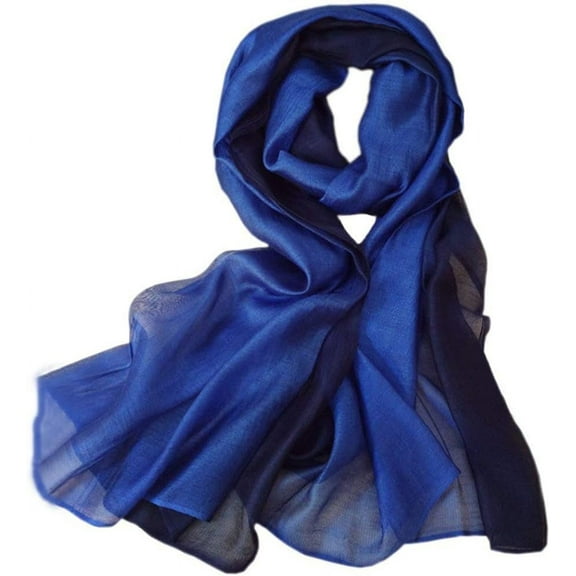 CAILDANL Cotton Silk Scarf Elegant Soft Wraps Color Shade Scarves for Women