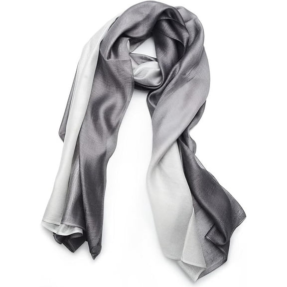 CAILDANL Cotton Silk Scarf Elegant Soft Wraps Color Shade Scarves for Women