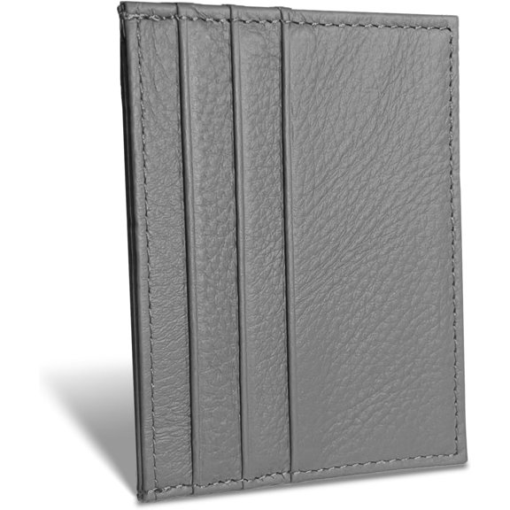 CAILDANL Credit Card Holder Wallet RFID Blocking Slim Credit Card Cases Holder Premium Leather Minimalist Front Pocket Small Wallet with 6 Card Slots and 1 Pockets for Men Women (Red)