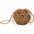 thumbnail image 1 of CAILDANL Crossbody Straw Bags for Women, Hollowed-out Lemon Hand Woven Shoulder Bag with Rattan Strap, Trendy 2025 Beach Purses, 1 of 6