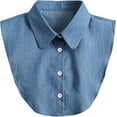 thumbnail image 1 of CAILDANL Denim Fake Collar Detachable Blouse Collar Half Shirts Faux False Collar for Women & Girls Favors, 1 of 4