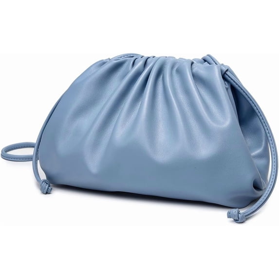 CAILDANL Dressy Pleated Vegan Leather Clutch Purse Super Soft Cloud Dumpling Clutch Bag for Women PU Evening Purse Handbag