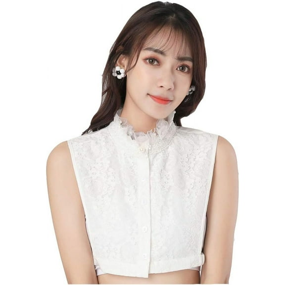 CAILDANL Fake Collar Detachable Dickey Collar Blouse Half Shirts Lace False Collars for Women Girls