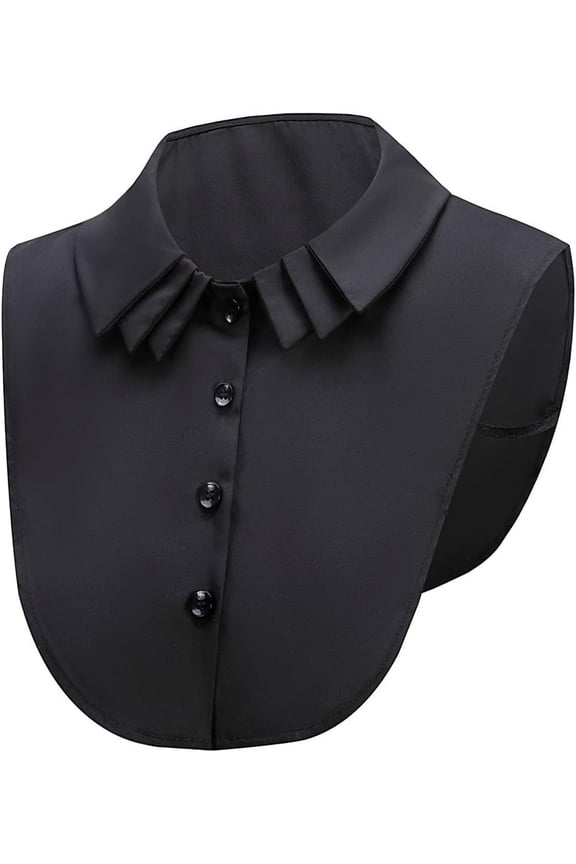 Fake Collar Detachable Half Shirt Blouse False Collar Multi Layer Pleated Collar Top Elegant for Women Girls