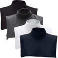 thumbnail image 1 of CAILDANL Fake Turtleneck Detachable Collars Set Half Top Mock Blouse Collar for Women Men, 1 of 6