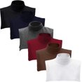thumbnail image 1 of CAILDANL Fake Turtleneck Detachable Collars Set Half Top Mock Blouse Collar for Women Men, 1 of 6