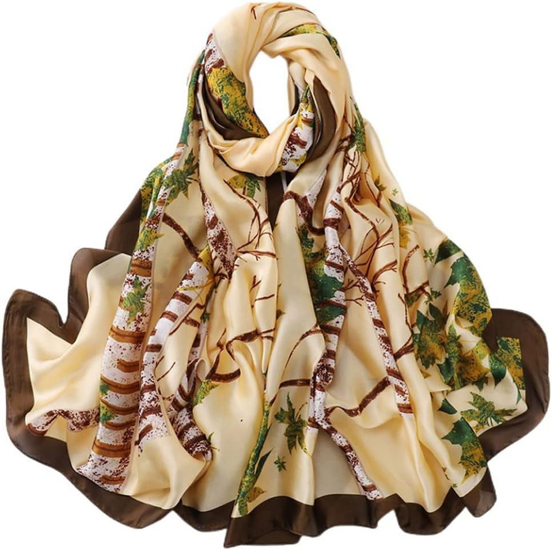 CAILDANL Fashion Scarves Scarf 100% Silk Feeling Scarf Silk Like