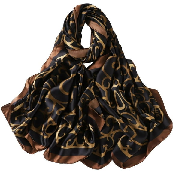 CAILDANL Fashion Scarves Scarf 100% Silk Feeling Scarf Silk Like Scarves Long Lightweight Sunscreen Shawls for Women