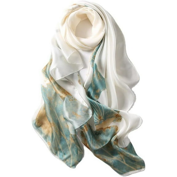 CAILDANL Fashion Scarves Scarf 100% Silk Feeling Scarf Silk Like Scarves Long Lightweight Sunscreen Shawls for Women