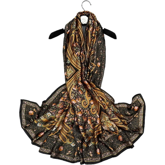CAILDANL Fashion Scarves Scarf 100% Silk Feeling Scarf Silk Like Scarves Long Lightweight Sunscreen Shawls for Women