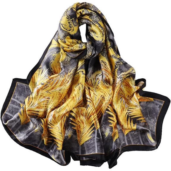 CAILDANL Fashion Scarves Scarf 100% Silk Feeling Scarf Silk Like Scarves Long Lightweight Sunscreen Shawls for Women