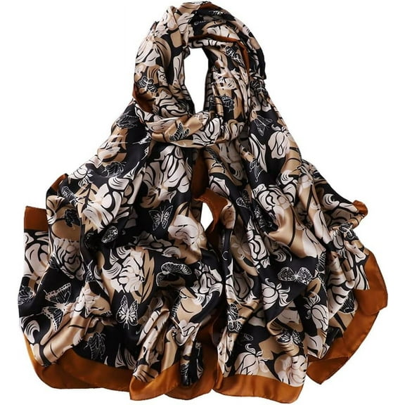 CAILDANL Fashion Scarves Scarf 100% Silk Feeling Scarf Silk Like Scarves Long Lightweight Sunscreen Shawls for Women