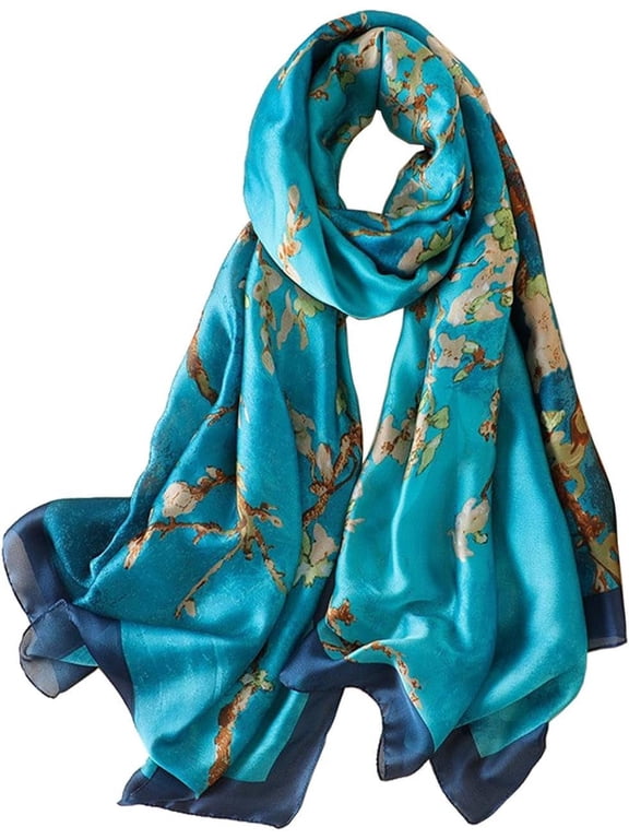 Fashion Scarves Scarf 100% Silk Feeling Scarf Silk Like Scarves Long Lightweight Sunscreen Shawls for Women