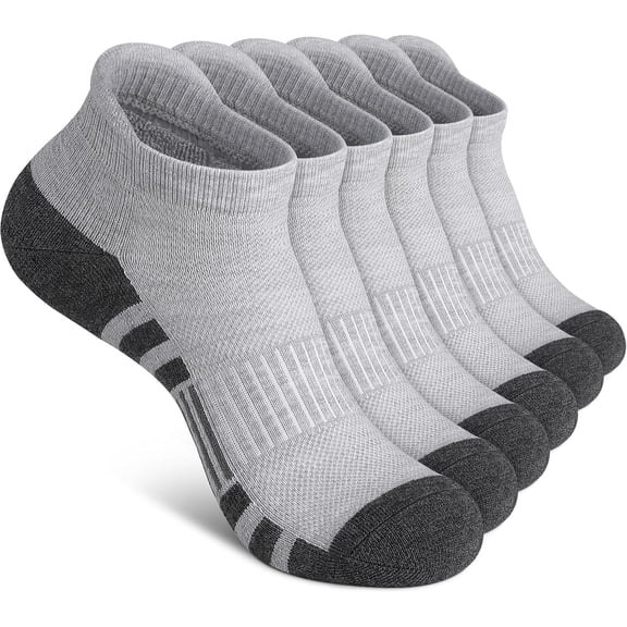 CAILDANL Felicigeely Ankle Athletic Running Socks Low Cut Sports Socks Breathable Cushioned Tab Socks for Men Women 6 Pairs
