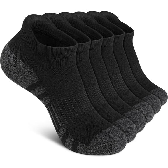 CAILDANL Felicigeely Ankle Athletic Running Socks Low Cut Sports Socks Breathable Cushioned Tab Socks for Men Women 6 Pairs