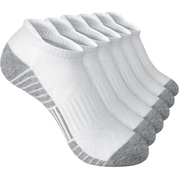 CAILDANL Felicigeely Ankle Athletic Running Socks Low Cut Sports Socks Breathable Cushioned Tab Socks for Men Women 6 Pairs