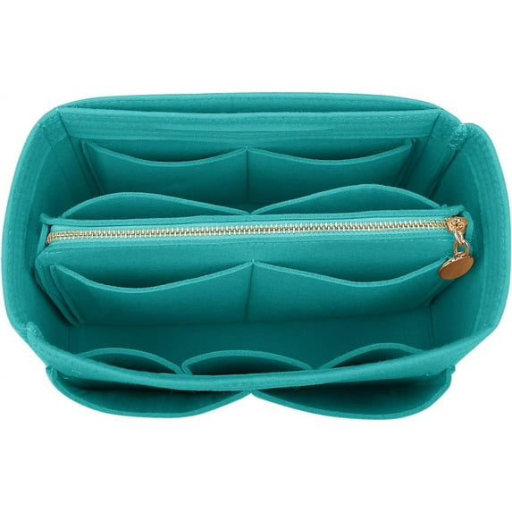 CAILDANL Felt Purse Bag Organizer Insert with zipper Bag Tote Shaper Fit Speedy Neverful PM MM