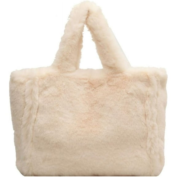 CAILDANL Fluffy Tote Bag Faux Fur Hobo Bag Purse Plush Handbag Furry Purse Soft Plush Bag for Women Cute Aesthetic Bag