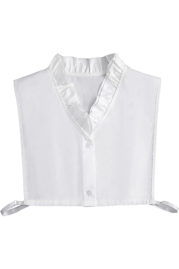 Half Shirts Layering for Women,Detachable Dickey Collar Blouse Half Shirts False Collar