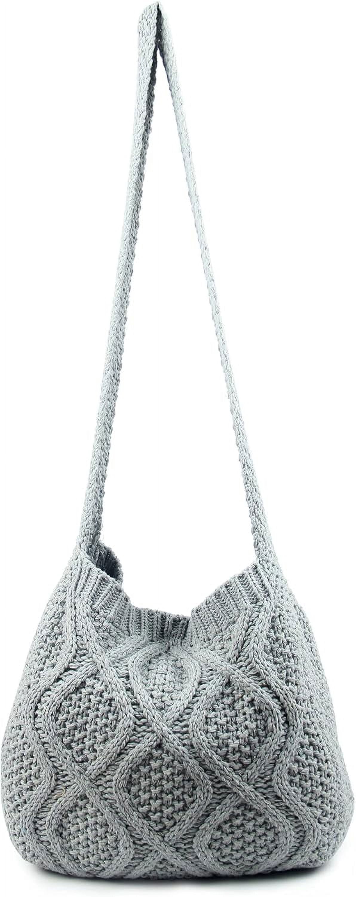 CAILDANL Handmade Crochet Bag–Boho Chic Shoulder Bag, Aesthetic Kinted Bag,Cute Crossbody Bag,Beach, Shoppingor Daily Use