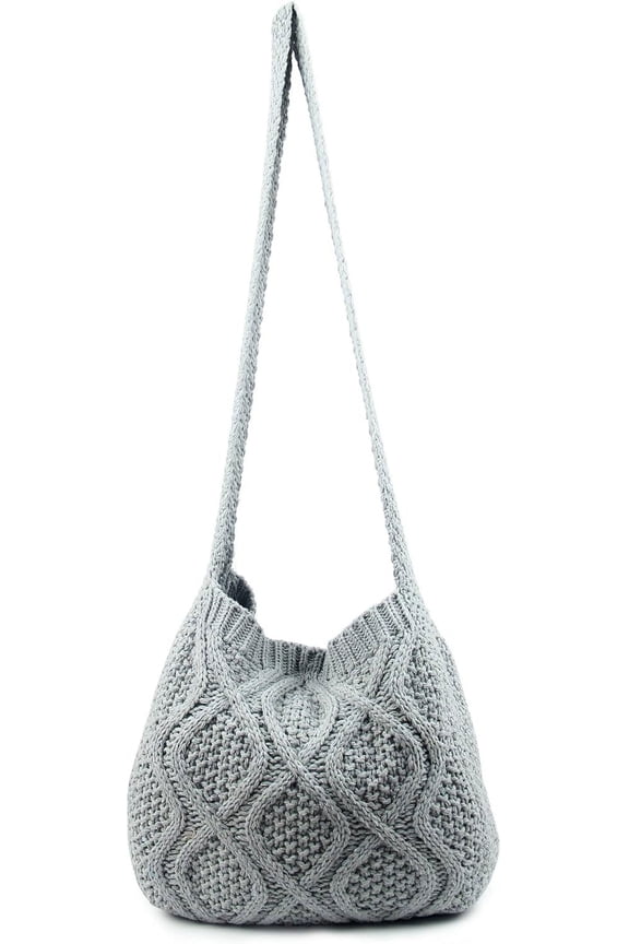 Handmade Crochet Bag–Boho Chic Shoulder Bag, Aesthetic Kinted Bag,Cute Crossbody Bag,Beach, Shoppingor Daily Use
