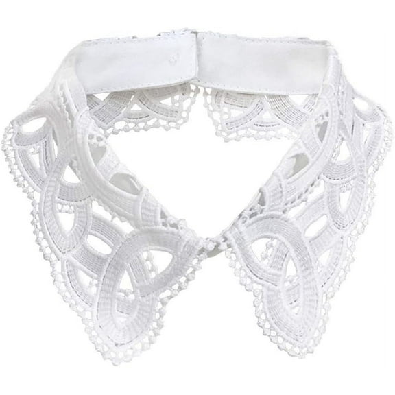 CAILDANL Hollow Design Lapel False Collar Detachable Blouse Fake Half Shirt Collar for Women