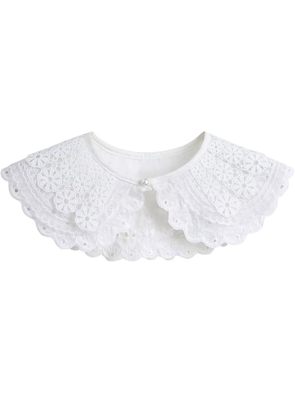 Lace Fake Collar Mini Cape False Collar Detachable False Collar Blouse for Women Girls