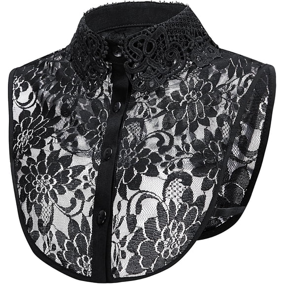 CAILDANL Lace False Collar, Women Detachable Fake Collar Fake Collar for Blouse Hoodie Sweater Coat