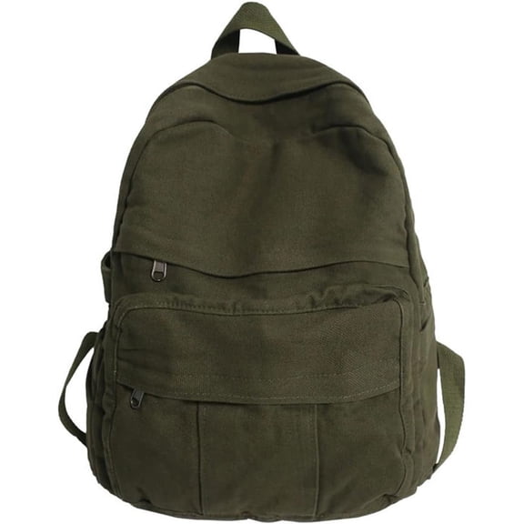 CAILDANL Laptop Backpack for Women Travel Canvas Backpack for Women Vintage Green Aesthetic Backpack for School