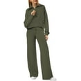 thumbnail image 1 of CAILDANL Lounge Sets For Women 2025 Half Zip Sweatshirt And Wide Leg Sweatpant 2 Piece Outfits Sweatsuit Tracksuit, 1 of 2