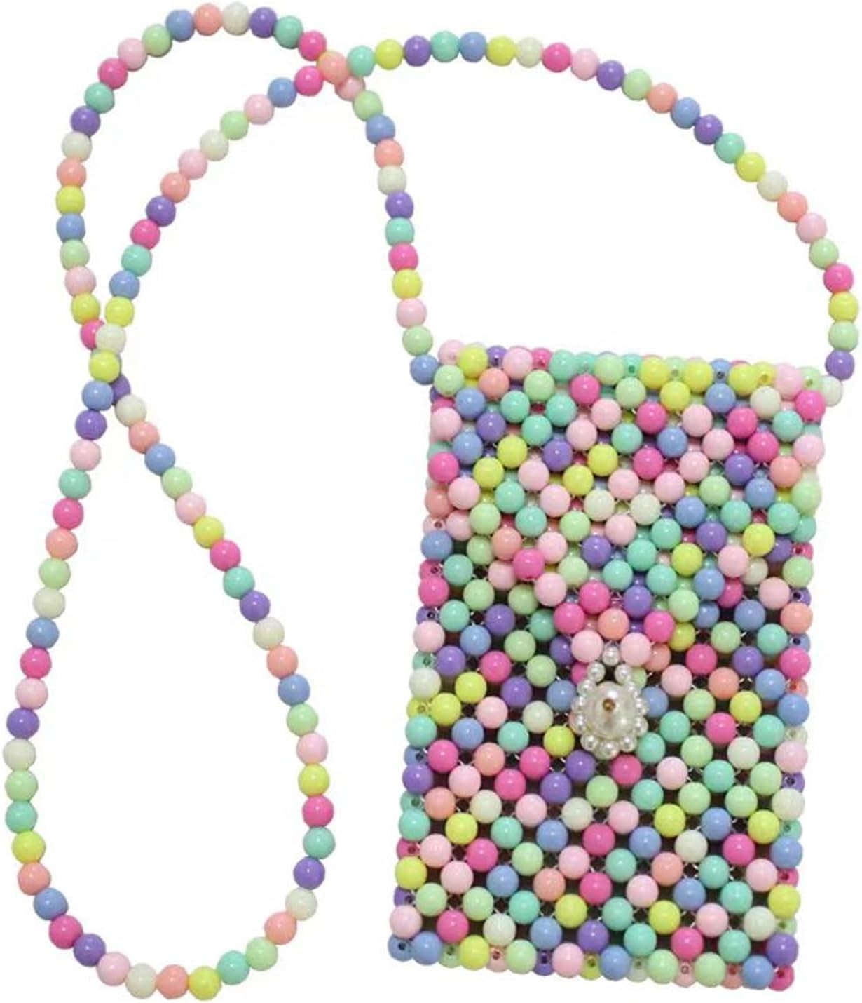 CAILDANL Luxury Pearl Bag Chain Bag Purse Shoulder Bag for Women,Artificial Pearl Clutch Crossbody Beaded Evening Bag for Party