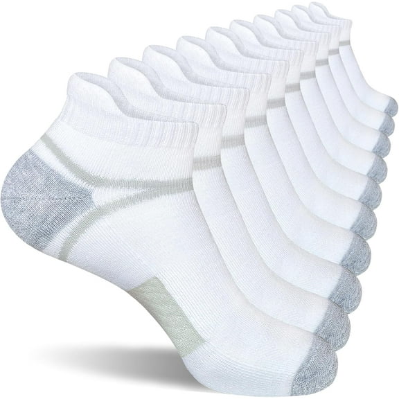CAILDANL Men's Athletic Cushioned Ankle Socks Comfort Wicking Anti-Blister Running Sock 5 Pairs