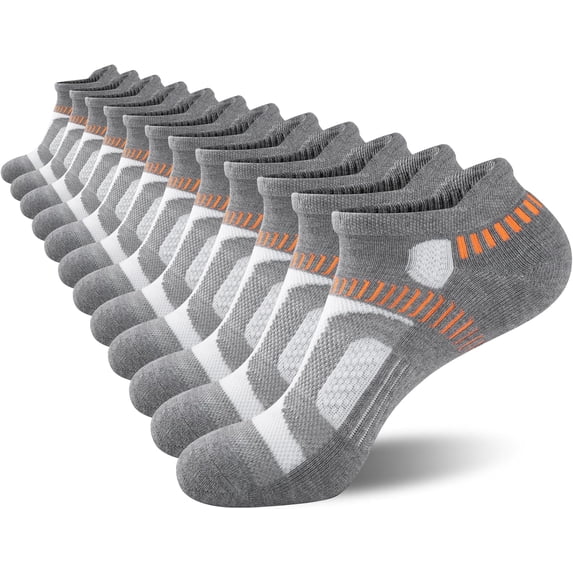 CAILDANL Mens Athletic Ankle Socks Moisture Wicking Cushion Running Low Cut Sock 6 Pack