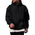 thumbnail image 1 of CAILDANL Mens Casual Cotton Hooded Collar Drawstring Hoodies Pullover Sweatshirts Casual Long Sleeve Shirts, 1 of 2