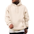 thumbnail image 1 of CAILDANL Mens Casual Cotton Hooded Collar Drawstring Hoodies Pullover Sweatshirts Casual Long Sleeve Shirts, 1 of 2