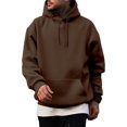 thumbnail image 1 of CAILDANL Mens Casual Cotton Hooded Collar Drawstring Hoodies Pullover Sweatshirts Casual Long Sleeve Shirts, 1 of 2