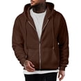 thumbnail image 1 of CAILDANL Mens Full Zip Casual Cotton Hooded Fleece Drawstring Hoodies Pullover Sweatshirts Casual Long Sleeve Shirts, 1 of 2